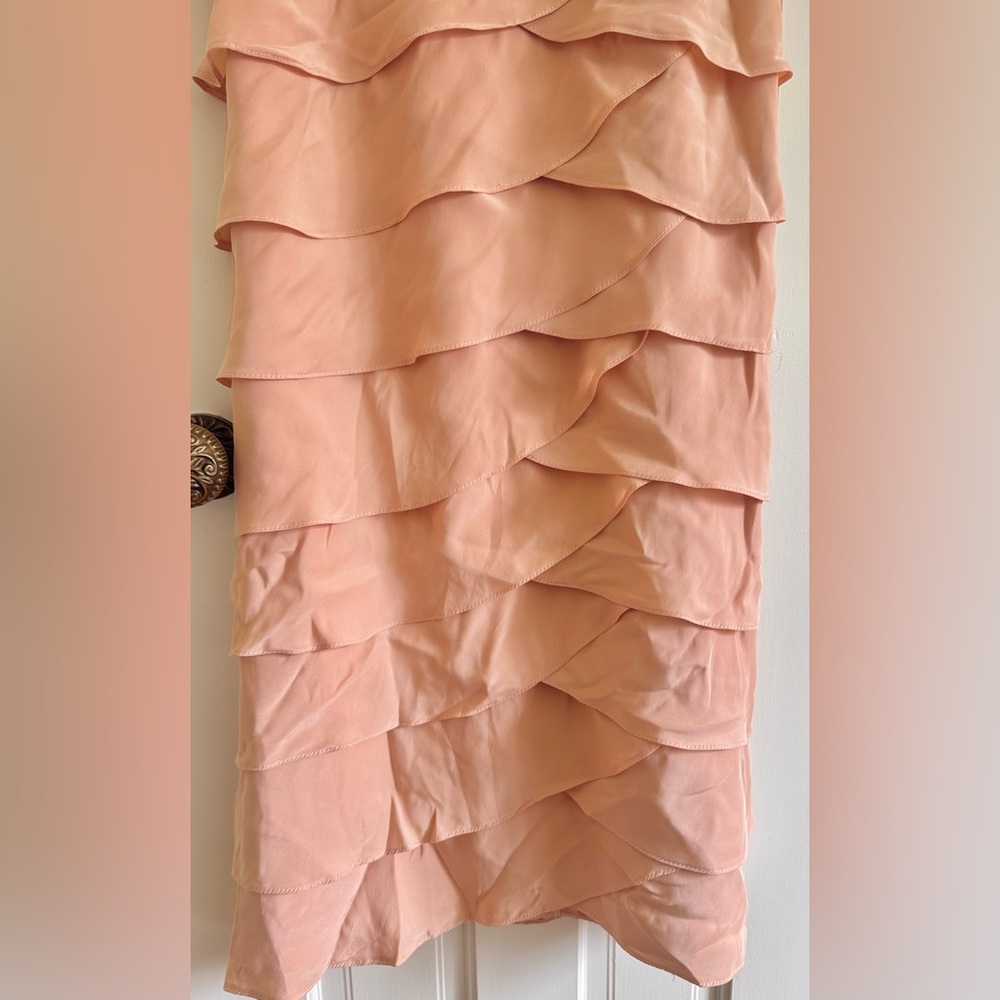 Vintage Tiered Ruffle Pink Women's Dress - Picture 5 of 6